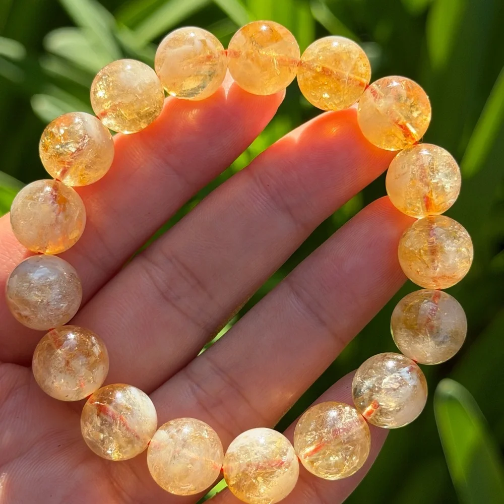 12mm stretchable milky citrine bracelet‎ 0749
